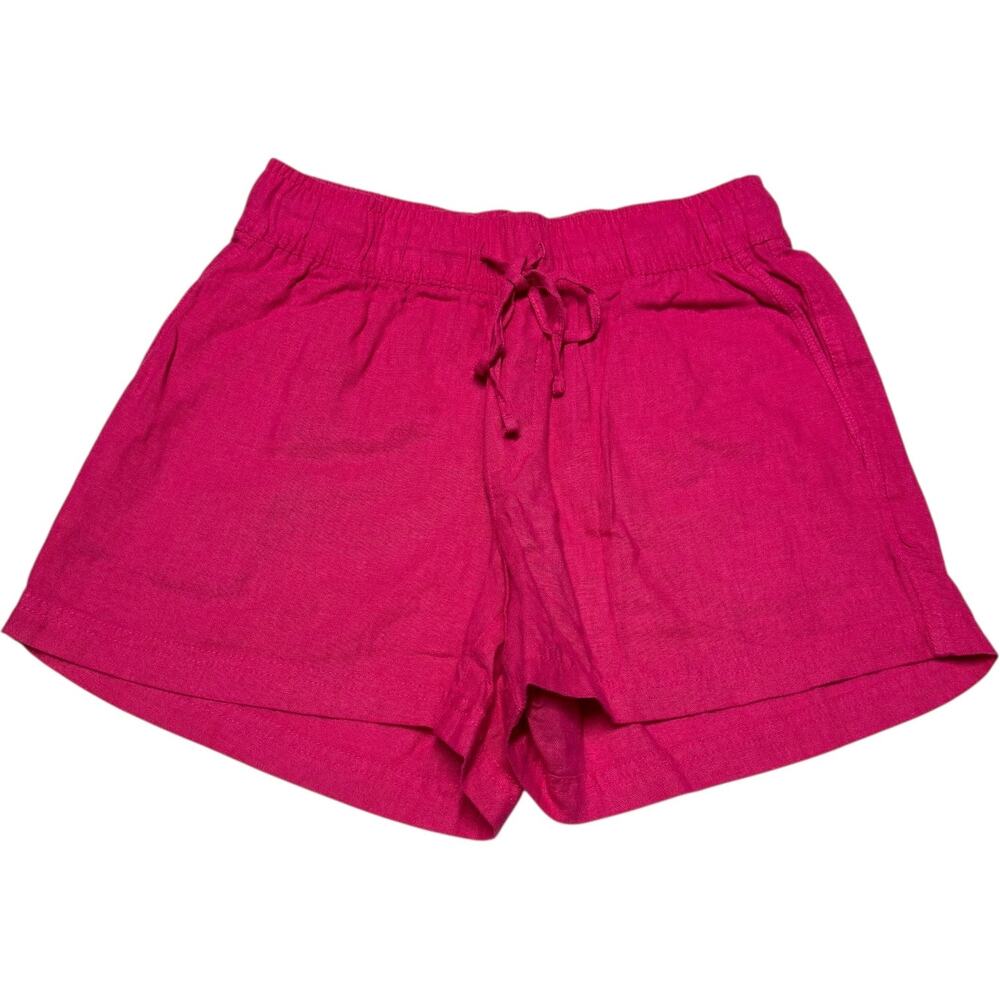 Gap Linen Pull On Tie waist Shorts Pink XS